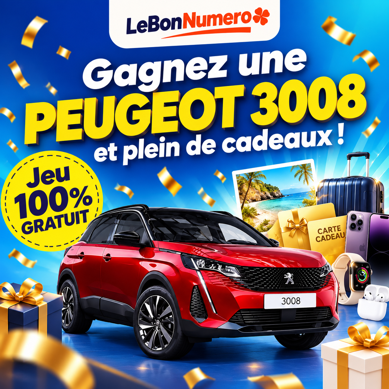 Gagnez une Peugeot 3008 avec LeBonNumero