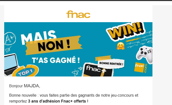 3 ans d'adhésion FNAC+