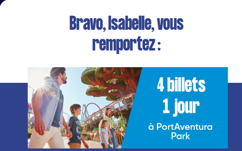 1 lot de 4 entrées à Portaventure